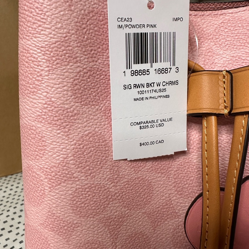 Coach Powder Pink Rowan Bucket - Picture 3 of 5